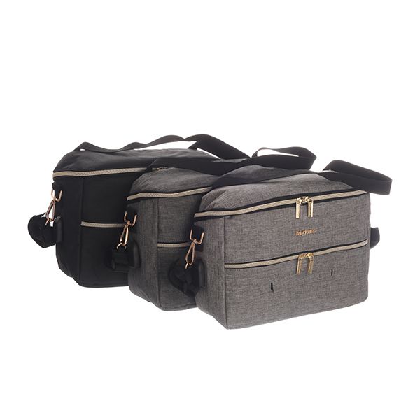 תיק דגם כיסים מתעגלים - סקאי שחור