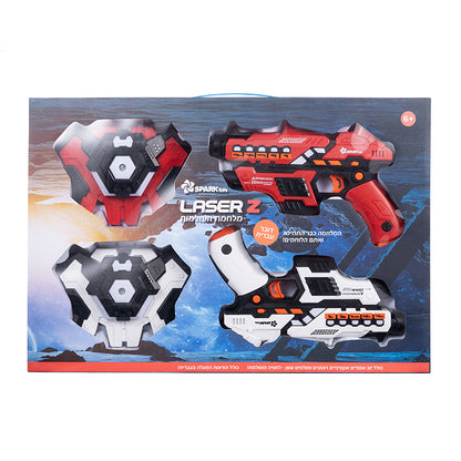 Laser Z - זוג אקדחי לייזר + ווסטים מוציאים עשן