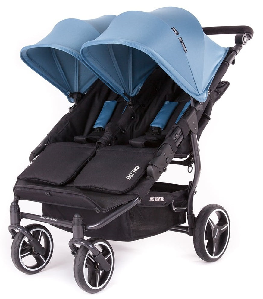 עגלת תאומים מונסטר3.0 שחור גגונים שחור