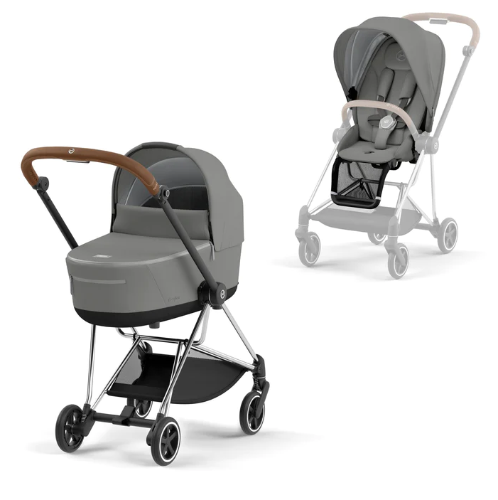 עגלת תינוק Mios 3 כרום חום - CYBEX אפור