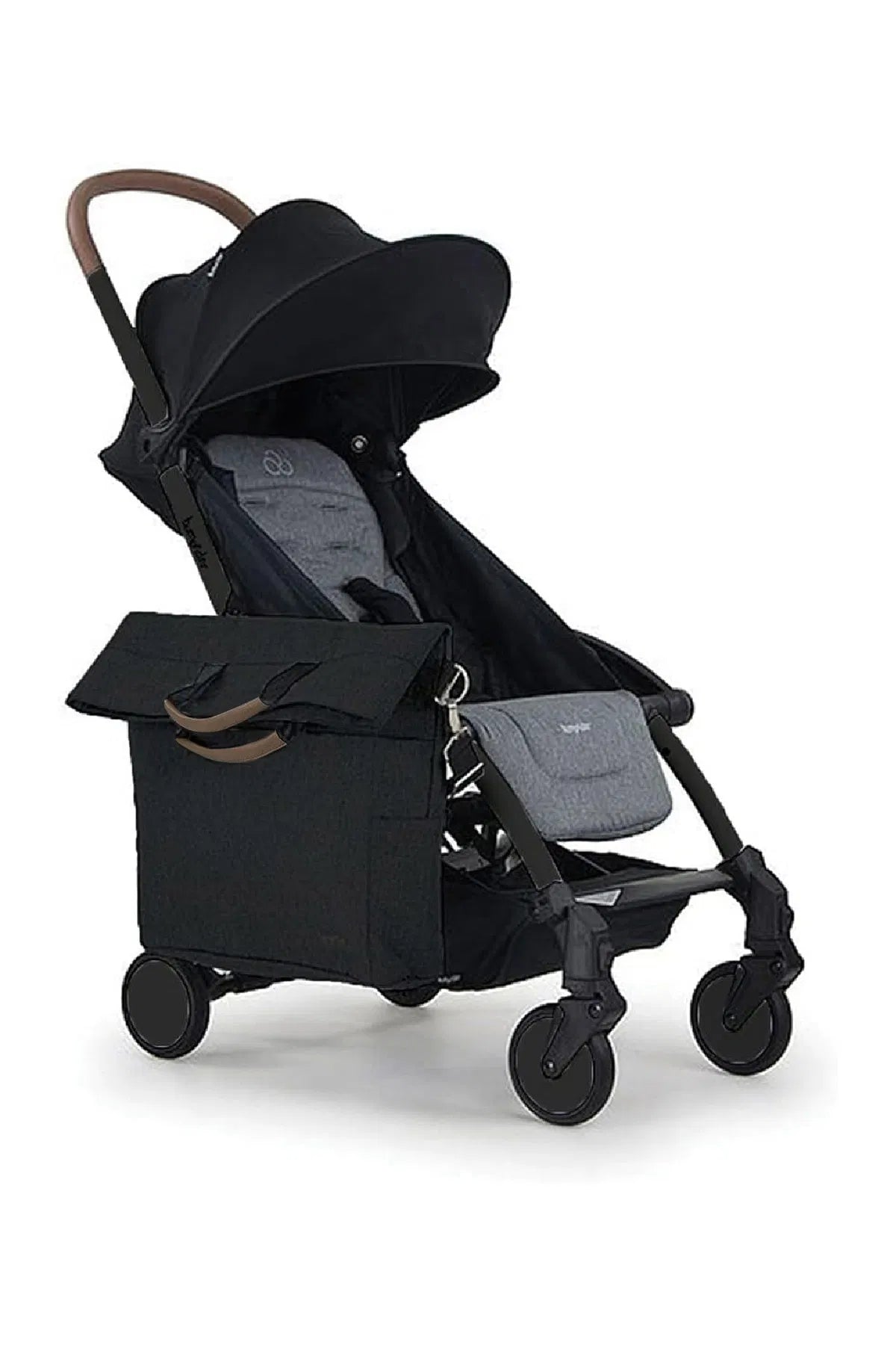 תיק החתלה המתחבר עם מגנטים לעגלה Connect 3 Sidebag - שחור/חום