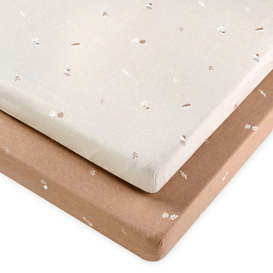 זוג סדינים למיטה שלכת חום