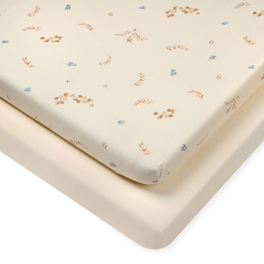 זוג סדינים למיטה עלים WASH