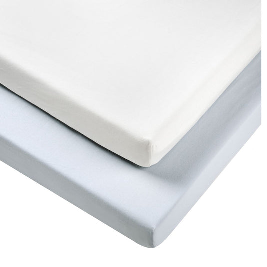 זוג סדינים מיטה ג'רזי תכלת mountain