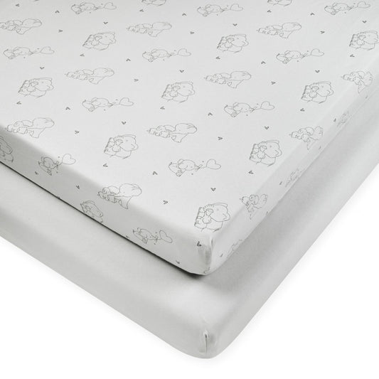 זוג סדינים למיטת תינוק Elephant