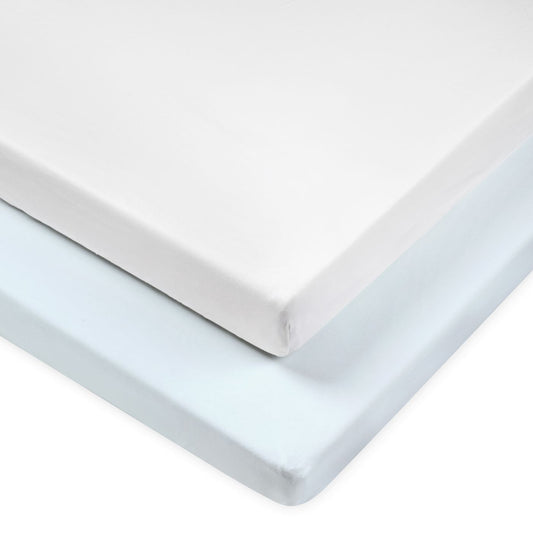 זוג סדינים למיטת מטר ג'רזי תכלת cozy