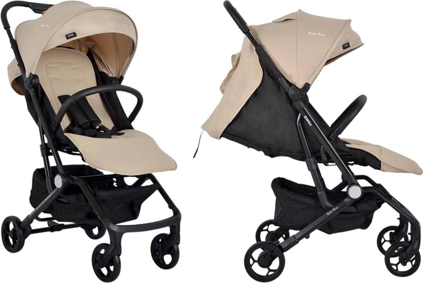 טיולון דגם סימבה 2 מבית Baby Boss - צבע שחור/ירוק/בז