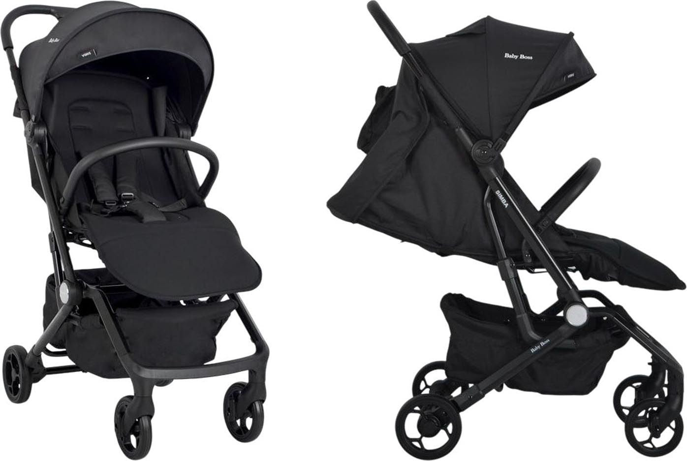 טיולון דגם סימבה 2 מבית Baby Boss - צבע שחור/ירוק/בז