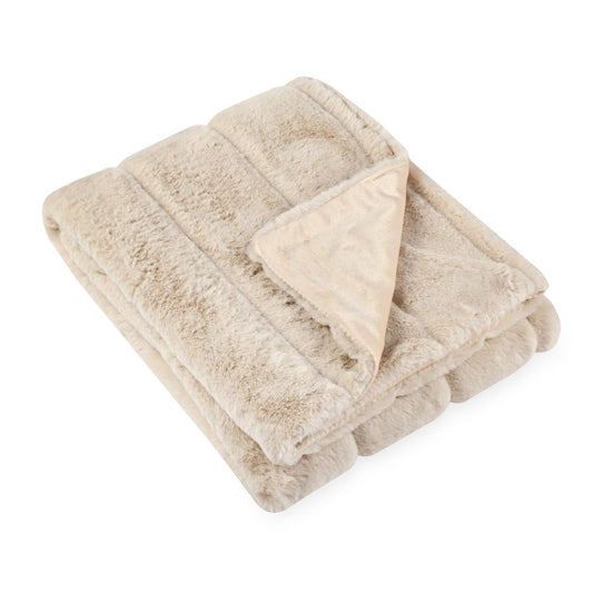 שמיכה קטיפתית חלקה mountain בז' 80/120 ס"מ