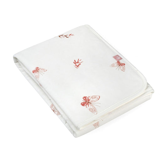 שמיכת טריקו 100X75 ס"מ פרפרים ורודים