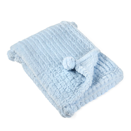 שמיכת פליז חלקה mountain תכלת 80/120 ס"מ