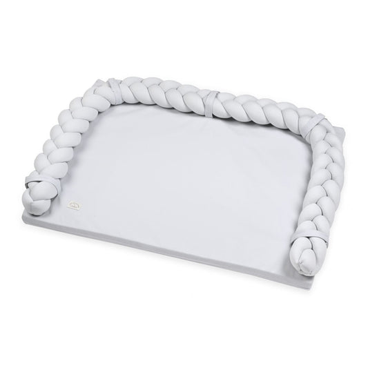 משטח החתלה ג'רזי תכלת עם נחשוש קלוע