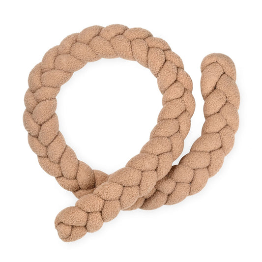 כרית נחשוש קלועה למיטה טדי חום