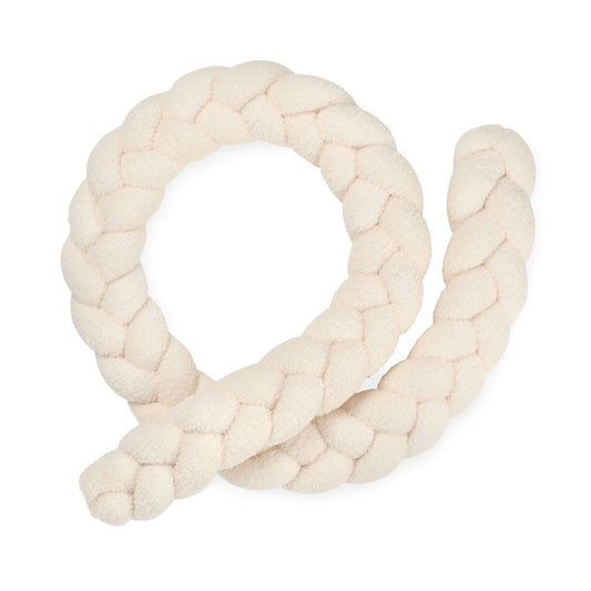 כרית נחשוש קלועה למיטה טדי off-white