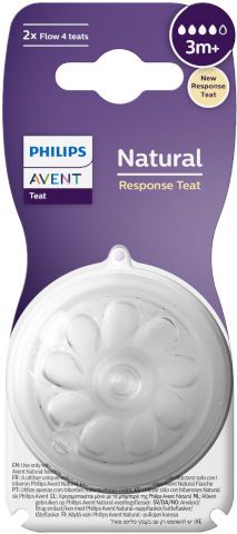 פטמות נטורל ריספונס +3M שלב 4  אוונט AVENT