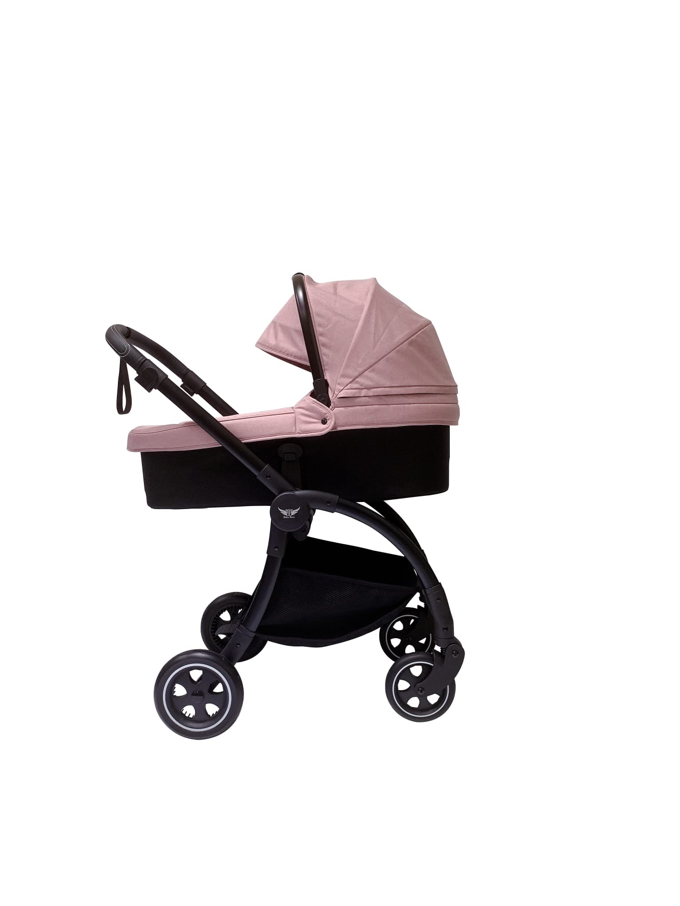עגלה משולבת בייבי בוס בוב - קט baby-boss bobcat 2 שלד ניקל בד אפור