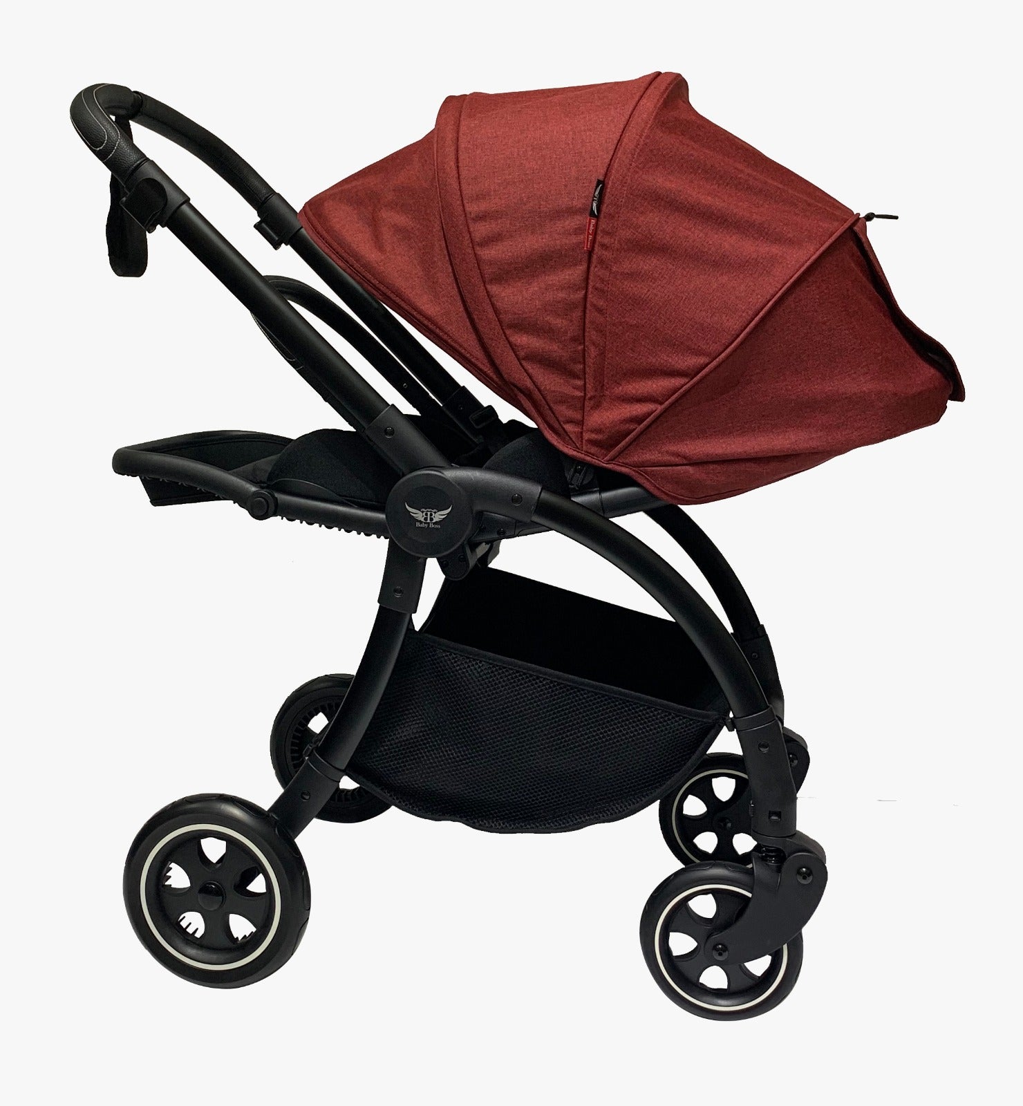 עגלה משולבת בייבי בוס בוב - קט baby-boss bobcat 2 שלד ניקל בד אפור - שלד ניקל ערכה אפור