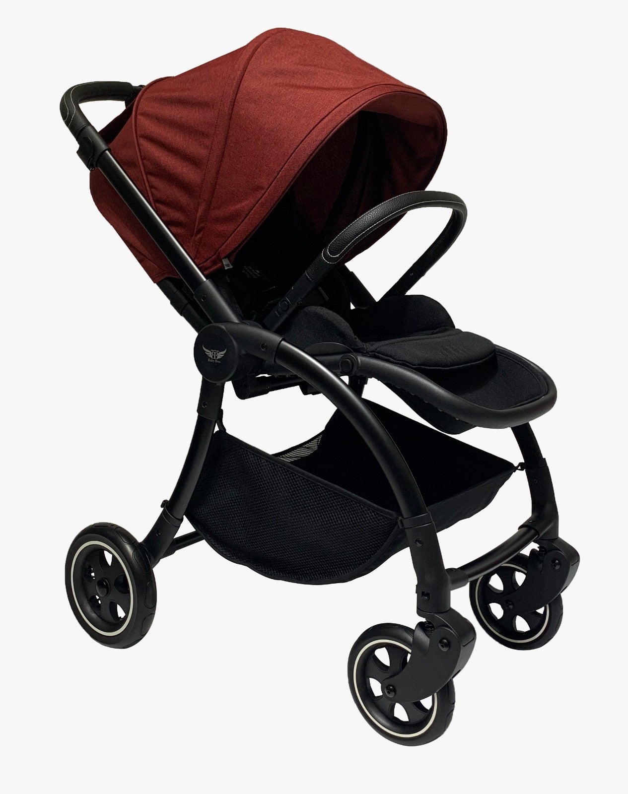 עגלה משולבת בייבי בוס בוב - קט baby-boss bobcat 2 שלד ניקל בד אפור