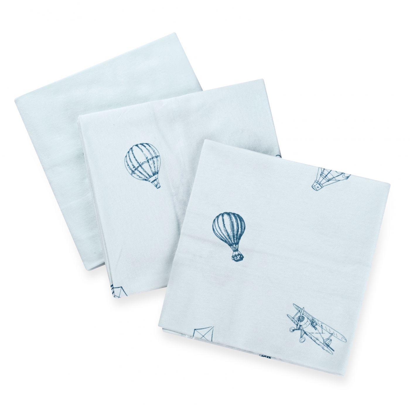 שלישיית חיתולי טריקו 70*70 ס"מ  Hot air balloon