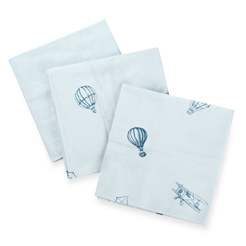 שלישיית חיתולי טריקו 70*70 ס"מ  Hot air balloon