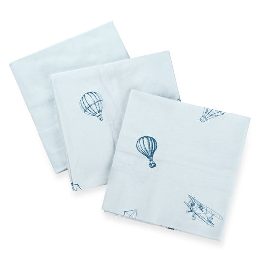 שלישיית חיתולי טריקו 70*70 ס"מ  Hot air balloon