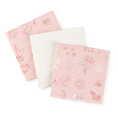 שלישיית חיתולי טריקו 70X70 ס"מ Pink deer