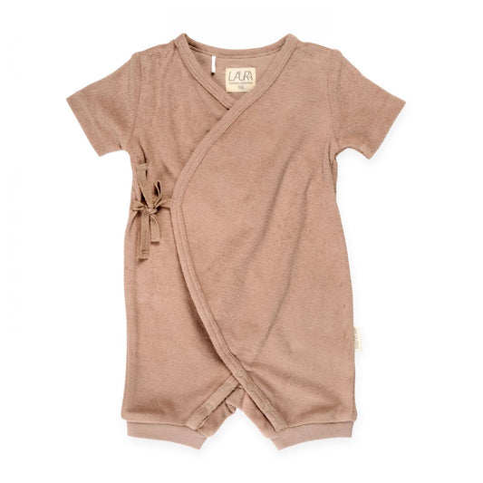 אוברול קצר עם קשירה טרי ניוד