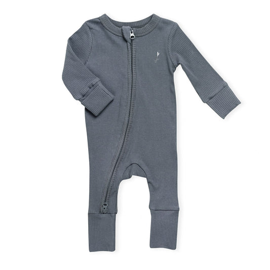 אוברול ארוך עם ריצ'רץ' Organic לתינוק אפור