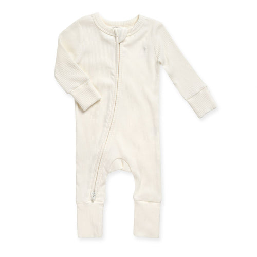 אוברול ארוך עם ריצ'רץ' Organic לתינוק Off-white