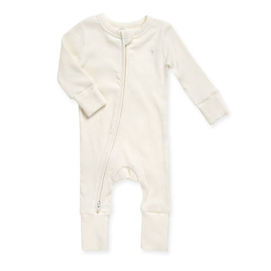 אוברול ארוך עם ריצ'רץ' Organic לתינוק Off-white