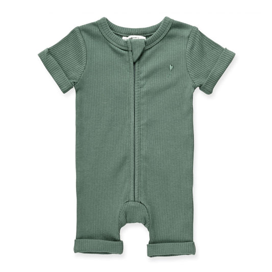 אוברול קצר עם ריצ'רץ' Organic ירוק