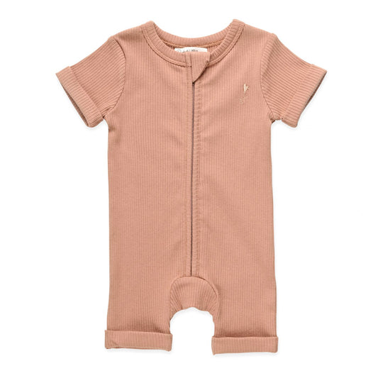 אוברול קצר עם ריצ'רץ' Organic חום