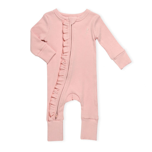 אוברול סרוג עם מלמלה ורוד