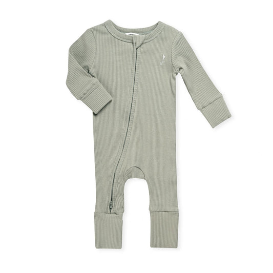 אוברול סרוג עם ריצ'רץ' ירוק