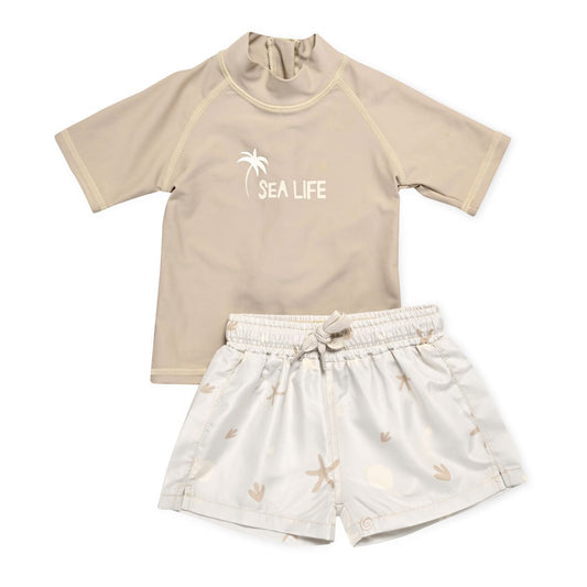 סט בגד ים sea life חום 9-12M