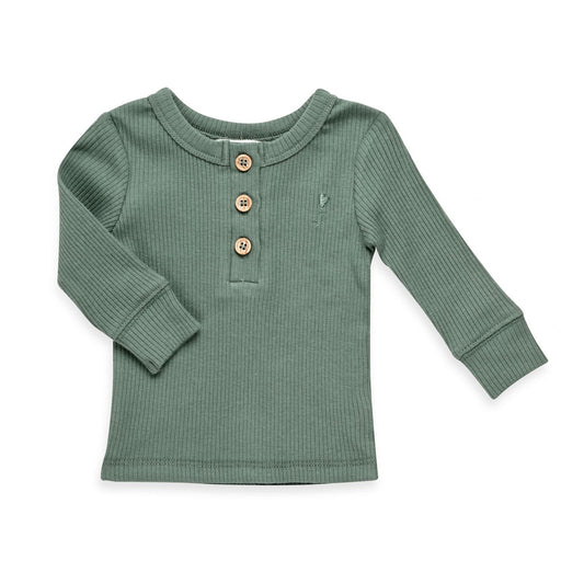 חולצת טי-שרט שרוולים ארוכים Organic ירוק