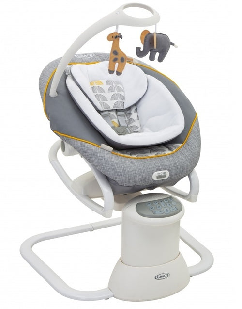 נדנדה לתינוק 2 ב 1 משולבת טרמפולינה עם 8 מצבי נידנוד ושני כיוונים ALL WAYS SOOTHER - HRIZO אפור גרקו