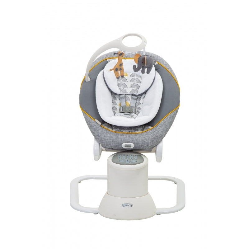 נדנדה לתינוק 2 ב 1 משולבת טרמפולינה עם 8 מצבי נידנוד ושני כיוונים ALL WAYS SOOTHER - HRIZO אפור גרקו