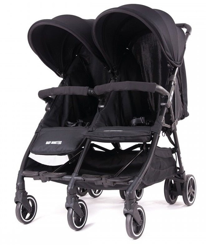 עגלת תאומים/אחים אינפנטי INFANTI דגם דואו קומפקט DUO COMPACT מלידה - אפור