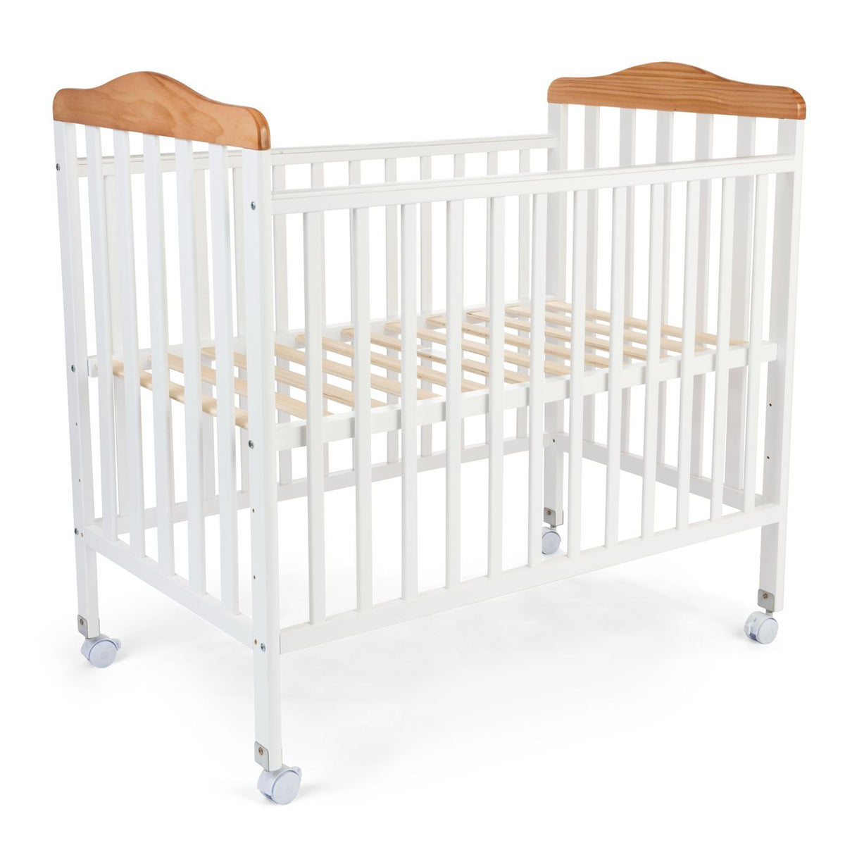 מיטת תינוק באורך מטר Nana - לבן בישלוב טבעי White/Neutral