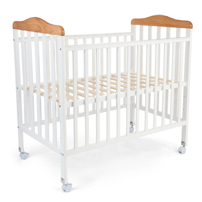 מיטת תינוק באורך מטר Nana - לבן בישלוב טבעי White/Neutral