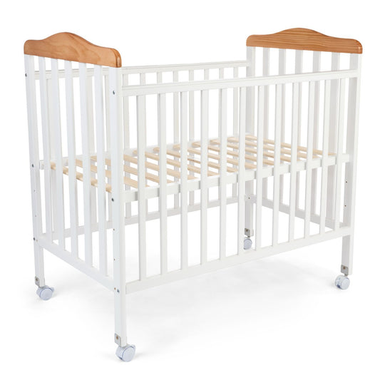 מיטת תינוק באורך מטר Nana - לבן בישלוב טבעי White/Neutral