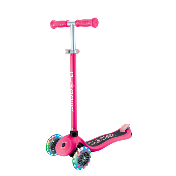 קורקינט לילדים פרימו לייטס אנודייז אורות בגלגלים וידית בגובה משתנה - Globber