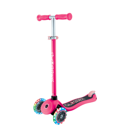 קורקינט לילדים פרימו לייטס אנודייז אורות בגלגלים וידית בגובה משתנה - Globber