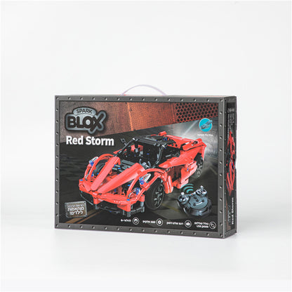 מכונית אדומה עם שלט BLOX
