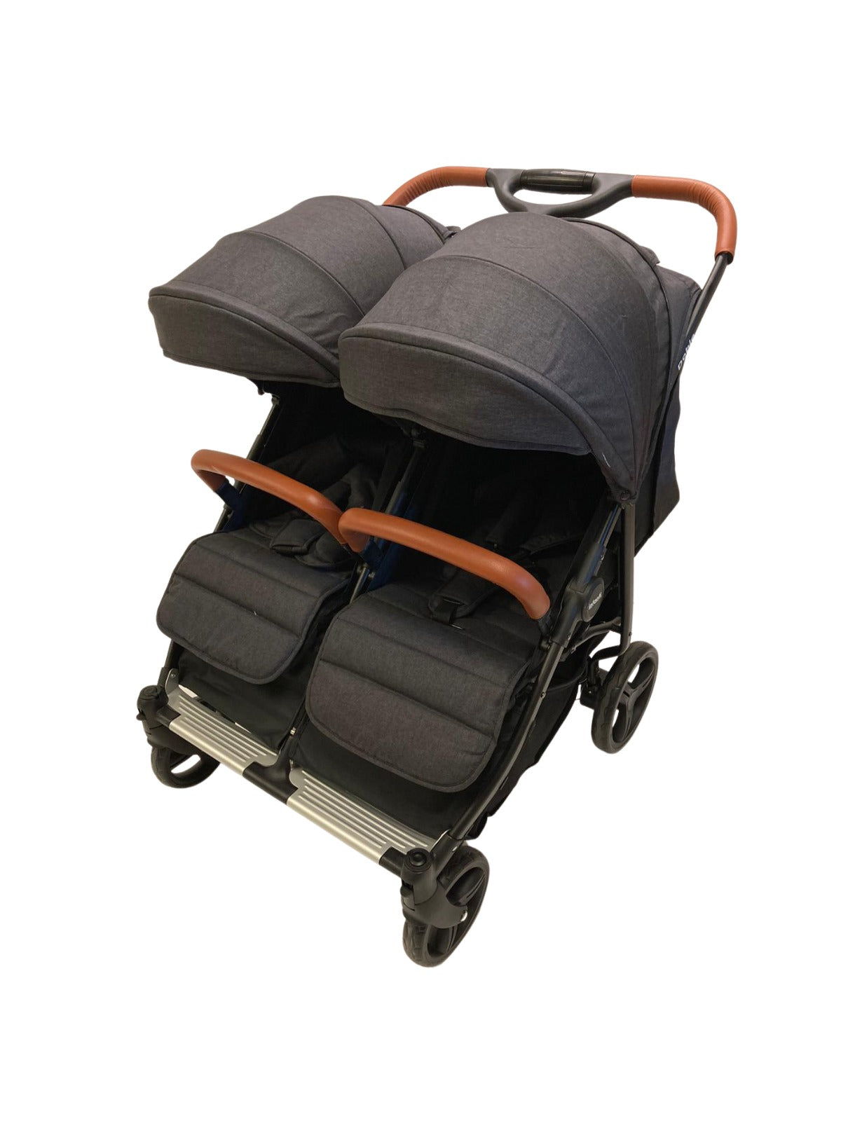 עגלת תאומים דובלו מבית אינפנטי צבע שחור INFANTI DOBLO