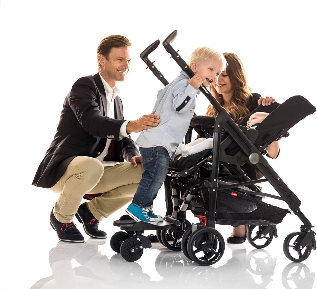 טרמפיסט עמידה אוניברסלי מתקפל לעגלות Ride On Board - שחור