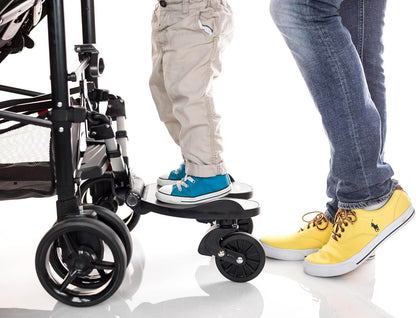 טרמפיסט עמידה אוניברסלי מתקפל לעגלות Ride On Board - שחור/כחול