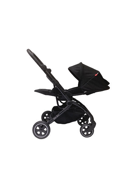 עגלת תאומים דובלו מבית אינפנטי צבע שחור INFANTI DOBLO