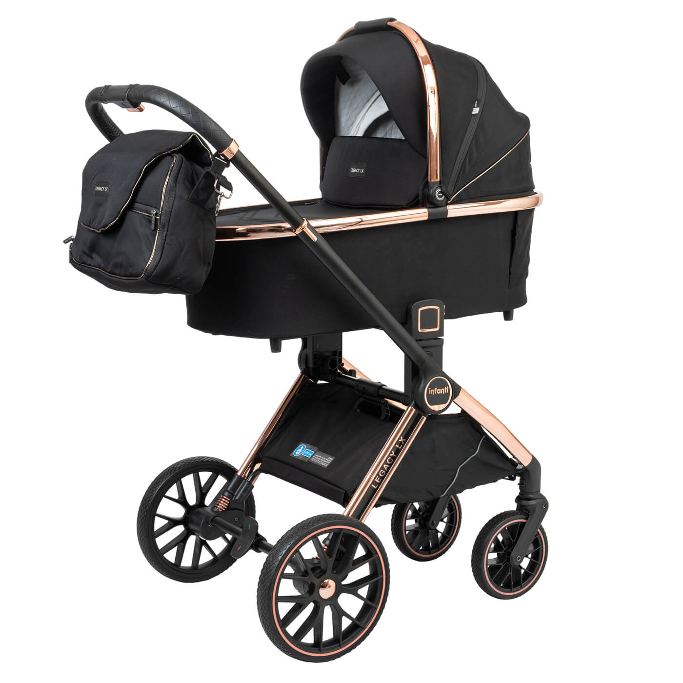 עגלת תינוק המתאימה מלידה Legacy LX - שחור זהב Black/Gold